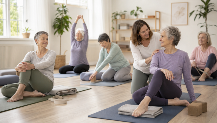 Gigtvenlig yoga, Vi arbejder med rolige, opmærksomme bevægelser for leddene, bli